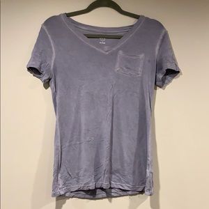 Blue/grey vneck T-shirt